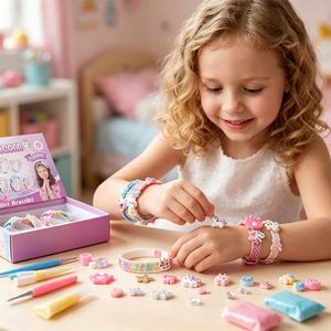 DIY Hair Decoration Kit Girls Headbands <b>Clips</b> <b>Bow</b> Maker Ribbons Gems Butterflies Creative Learning Gift Toy - Product Image 2