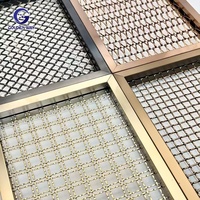 Cloisons décoratives en treillis métallique tissé en acier inoxydable SS304 de luxe pour portes d'armoires et écrans architecturaux