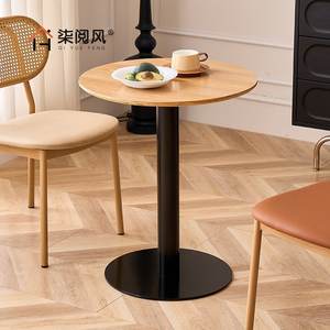 Mesa Cuadrada Estilo Coreano Vintage con Tablero de Abedul, Diseño Bauhaus Modelo 413 para Cafetería, Tetería, Postres y Sopas Dulces - Product Image 4