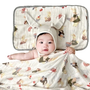 Toalla de bambú y algodón para bebé, diseño de dibujos animados, nube, almohada plana, manta, toalla de <span class=keywords><strong>baño</strong></span>, combinación. - Product Image 5