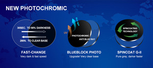 <span class=keywords><strong>1.56</strong></span> màu xanh khối lớp phủ <span class=keywords><strong>ASP</strong></span> <span class=keywords><strong>uv420</strong></span> màu xanh cắt photogray kính mắt ống kính photochromic ống kính - Product Image 4