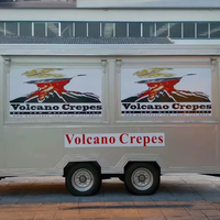Camion de crêpes populaire pour la restauration rapide en plein air avec équipement de cuisine mobile