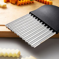 Golfvormige snijmes voor wafels, friet, groenten, aardappelen, wortelen en uien van roestvrij staal.
