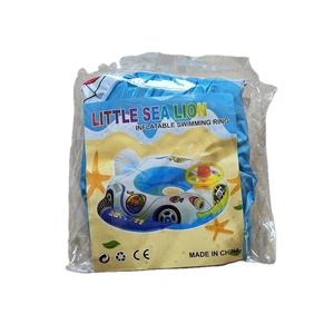 Bouée gonflable pour bébé en forme de voiture avec volant de dessin animé et siège pour enfants - Product Image 3