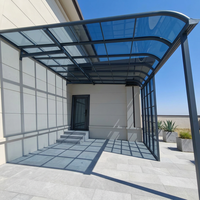 Cochera Modular de Aluminio para Exteriores, Uso Doméstico, con Múltiples Espacios, Techo Arqueado, Personalización Profunda