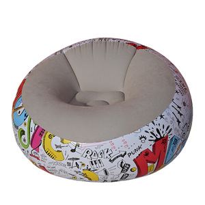 Canapé gonflable sphérique musical, design graffiti, pliable, pour intérieur et extérieur, taille adulte - Product Image 1