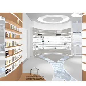 Modern Medical Store Display Counter Design Health Care Store Furniture Retail Pharmacy Counter Display Furniture For Pharmacy