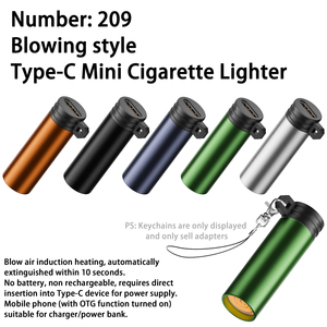 Briquet mobile USB-C à soufflerie d'air, allume-cigare portable de sécurité extérieur USB-C pour femme - Product Image 6