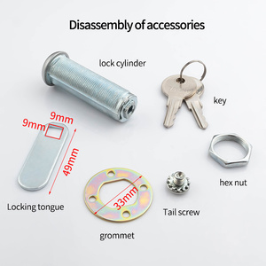 Hợp kim kẽm Chrome mạ ANSI lớp 2 ống <span class=keywords><strong>cam</strong></span> khóa cho Tủ hồ sơ hộp thư nhân viên Locker xi lanh phổ mở rộng - Product Image 4