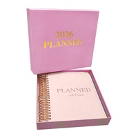 Carnet de planification quotidienne A5 personnalisé avec spirale et dorure or, ensemble de 369 pages pour la manifestation et la planification