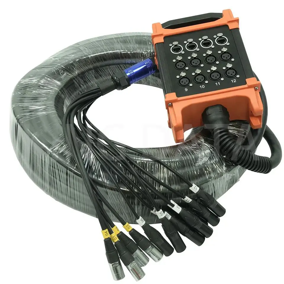 Sıcak satış 26awg yılan kablosu ile 8 inç Xlr Multicore 8 inç Xlr kablo yılan Multicore 4 inç-erkek yılan kablosu RJ45 RJ45