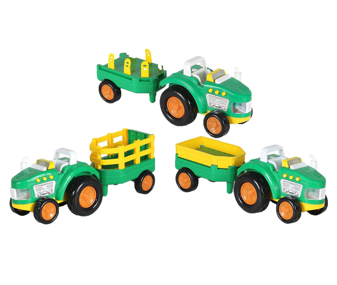Plastic Farm Tractor Set Fun Educational Pretend Play