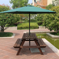 Nouvelle arrivée, prix bas, table de pique-nique confortable, table de pique-nique en bois de sapin de Chine et chaises