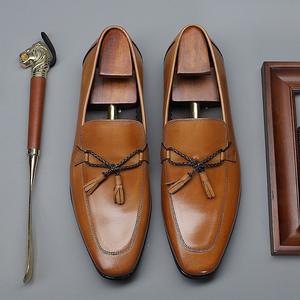 Zapatos de Cuero para Hombre, Diseño de Moda, Nuevo, Gran Venta, Cabeza Grande, Cuero Genuino, Suela Gruesa, Estilo Casual de Negocios, Británico - Product Image 5