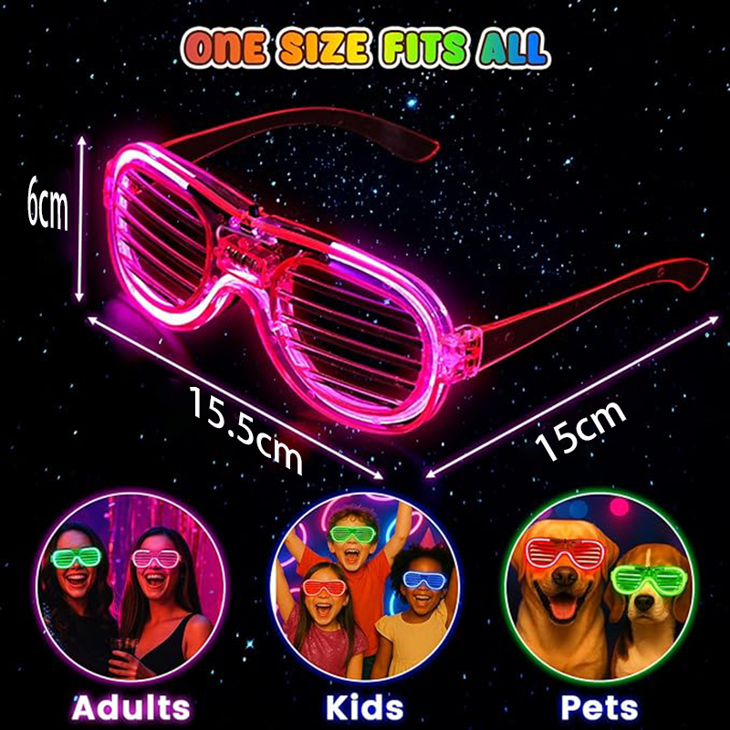 Light up EL Wire Glasses Manufacturer's Direct Comfortable Wear Led Glasses Party Long Lasting Battery