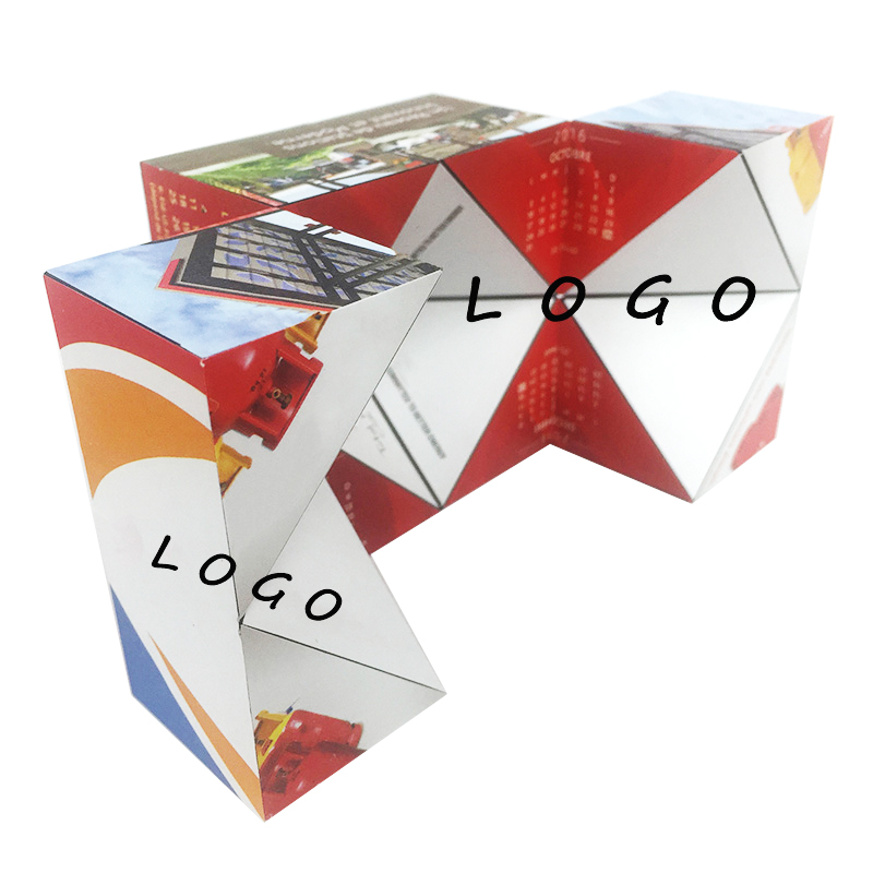 Рекламная акция, головоломка из бумаги в форме алмаза, 3d картина, складной календарь, Волшебный складной куб