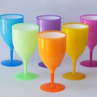 6 gobelets en plastique colorés, verres à champagne et à vin en plastique pour fêtes, mariages, dîners, durables et réutilisables