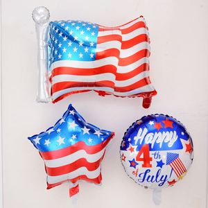 Flag Pattern Happy 4th of July Theme 18 Inch Air Helium Inflation Foil <b>Balloon</b> Independence Day Party <b>Decoration</b> - Product Image 6