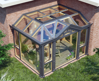 Kit de véranda en aluminium directement de l'usine - Serre en polycarbonate, écran et patio d'hiver pour jardin