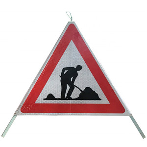 EU Baustelle Tragbare Roll-up Faltbare Gefahren erinnerung Reflektierende Sicherheits warnung Markierung szelt Stativ Straßen verkehrs zeichen - Product Image 1