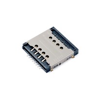 Shenzhen MUP - ¡Gran oferta! Muestras gratuitas - Conector de tarjeta Micro SIM para PCB SMT con bisagra de empuje y tracción, 8+8 pines, soporte para tarjeta Mini SIM