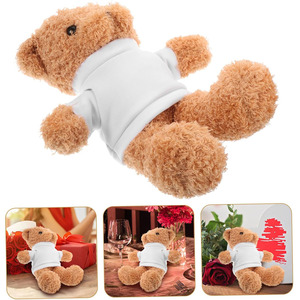 <span class=keywords><strong>Orsacchiotto</strong></span> di Peluche Marrone Fai-da-Te con Maglietta Personalizzabile, Piccolo Animale di Peluche Morbido, Regalo Personalizzato - Product Image 3