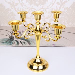 Accesorios DE BODA románticos Retro de estilo europeo, adorno de cinco cabezas de tres cabezas, portavelas, farolillos, tarros para velas - Product Image 1