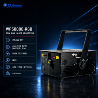 Système de spectacle laser RGB Optlaser 50W avec scanner 30kpps, résistant aux intempéries et étanche