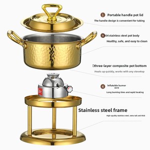 Set di Scaldavivande Portatile di Lusso in Acciaio Inox 304 Dorato per Buffet, Ristoranti e Mense - Product Image 6