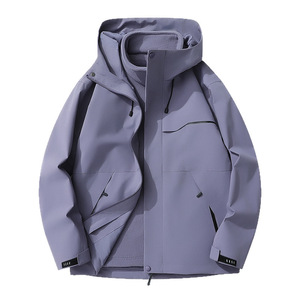 Veste d'extérieur à capuche pour homme 3-en-1 imperméable, matelassée en coton, style workwear, pour l'hiver et la randonnée, avec doublure polaire, vente en gros - Product Image 5