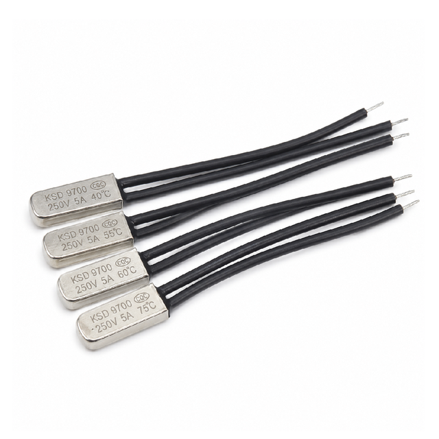 KSD9700 Thermal Protector Thermostat Switch 250V 5A NO NC 40-150℃ Bimetal Temperature Control Switch for Motor Heater Protection