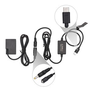 Kabel USB Type-C PD ke Baterai Dummy <span class=keywords><strong>DR</strong></span>-E18 DC Coupler Pengganti LP-E17 untuk Canon 750D 760D T6S 77D 800D 200D Rebel SL2 - Product Image 1
