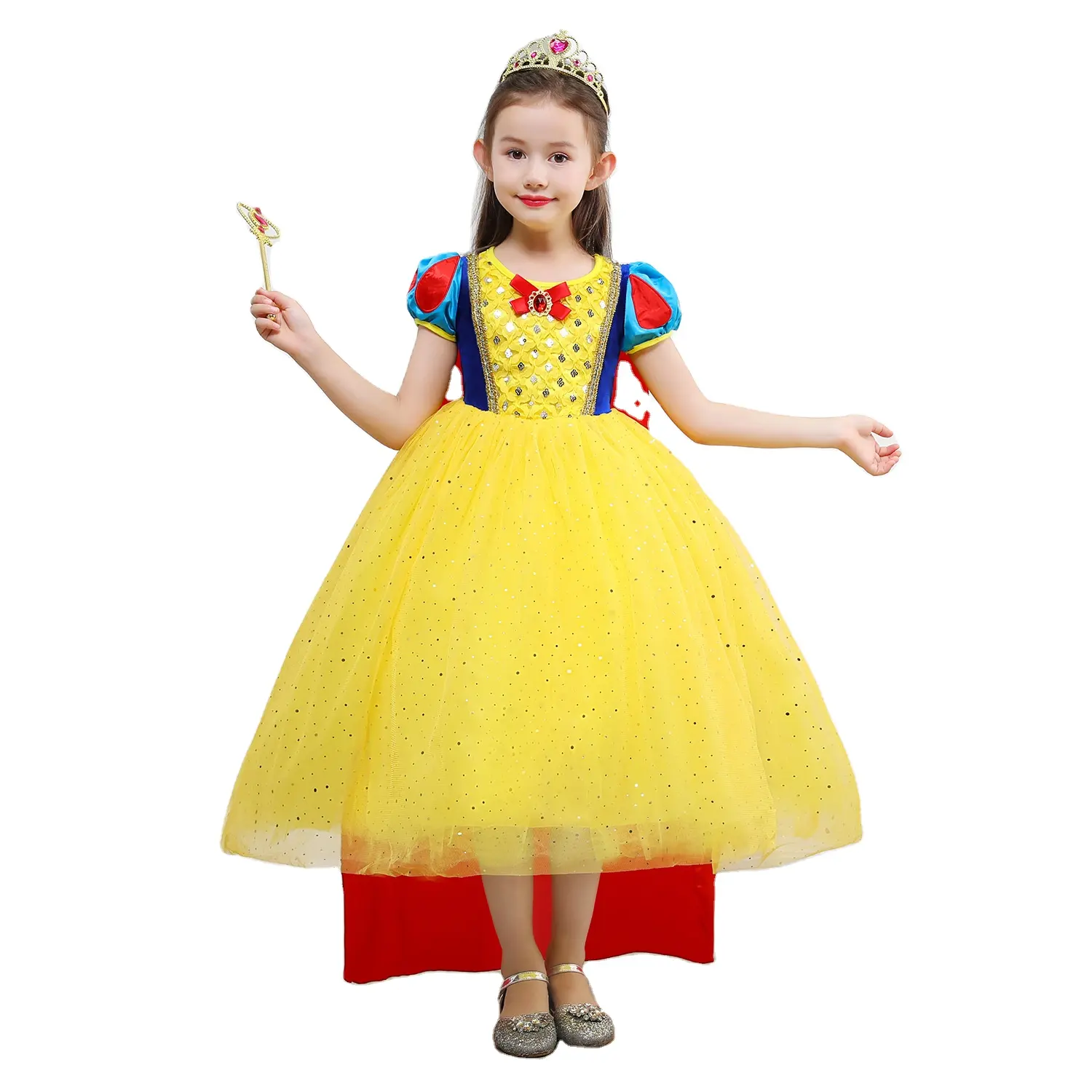 Snow White Disny Dress Pesta Putri, Kostum Putri Disny untuk Pesta untuk Hadiah Ulang Tahun Anak Perempuan