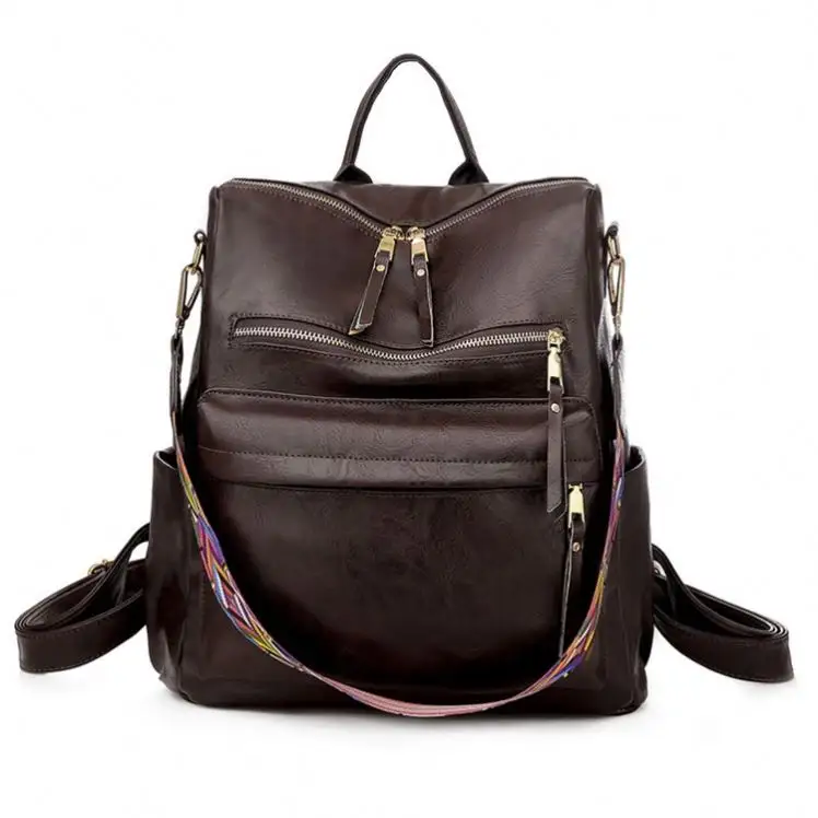 Multipurpose Design Handbags and Shoulder Bag Purses Wholesale Crossbody Bag PU Leather Travel Bag New Women's Backpack