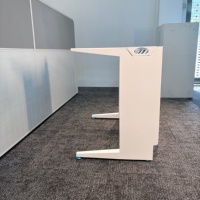 Table de formation fixe pour bureau, salle de conférence, salle de classe, école, avec plateau en MFC, structure métallique robuste, bureau de travail pour l'étude