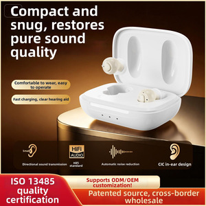 <span class=keywords><strong>Aides</strong></span> <span class=keywords><strong>auditives</strong></span> CIC invisibles rechargeables, mini amplificateur sonore intra-auriculaire avec étui de charge pour seniors et adultes, vente en gros - Product Image 6