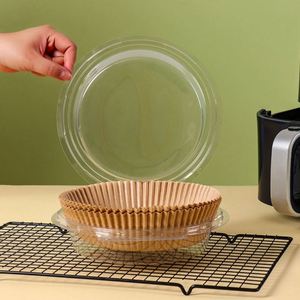 25 Moules jetables en papier pour friteuse à air, résistants à la chaleur, pour gâteaux, muffins/cupcakes, outils de pâtisserie de cuisine - Product Image 4