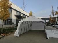 Abri de voiture en acier portable et durable, petit, pour une seule voiture, avec toit en arche et côtés, imperméable, revêtement anti-UV, garage