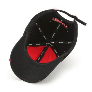 Casquette de baseball déchirée personnalisée de haute qualité, 6 panneaux, 100 % coton lavé, style vintage, réglable, avec logo brodé en 3D - Product Image 6
