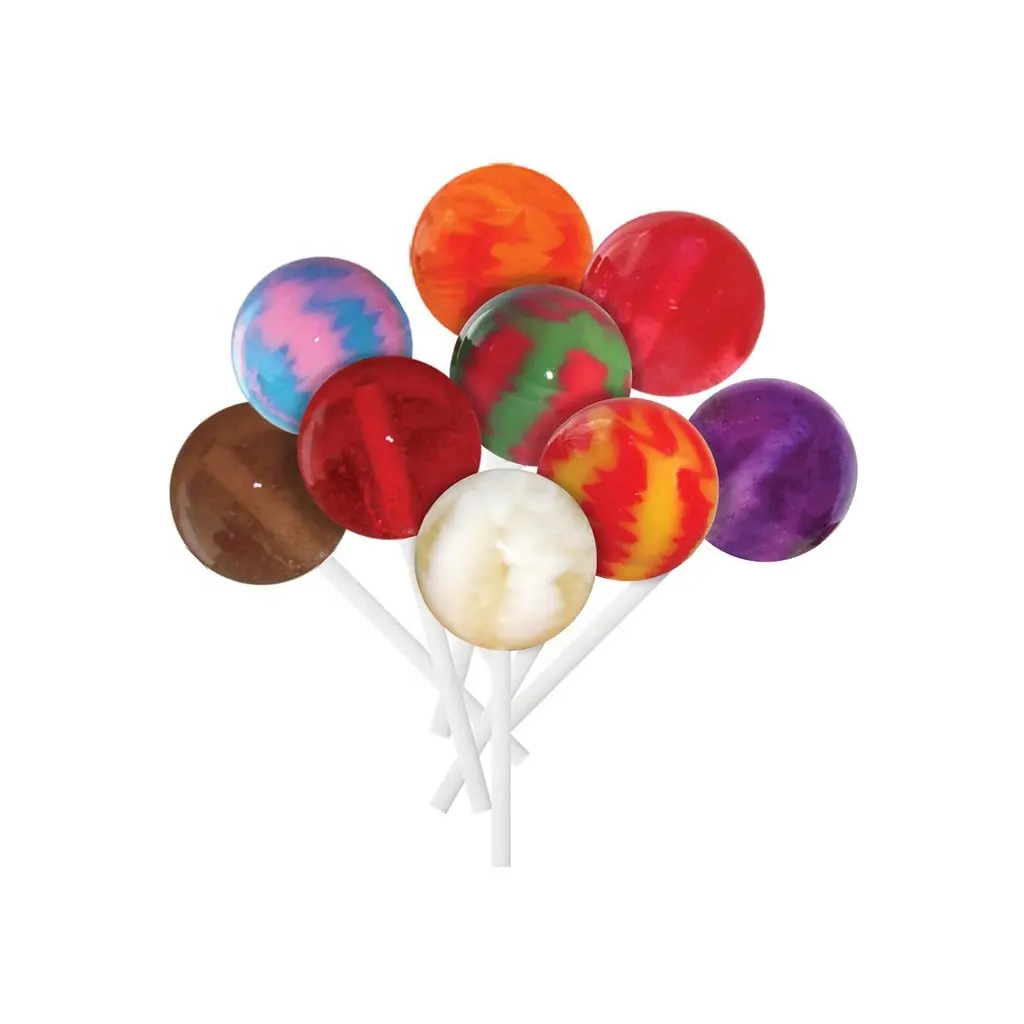 Colore e sapore personalizzati hard candy lolly halal lollipop candy produttore