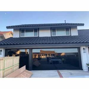 Porta da <span class=keywords><strong>Garage</strong></span> Automatica Sezionale 16 X 8 in Vetro Temperato a Specchio con Design Moderno di Alta Qualità Instime, Senza Telaio in Alluminio - Product Image 3