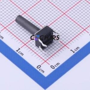 TS-1095PD-A18B2-D2 Tactile Switch Through hole-4P,6x6mm Switch Single Pole Single Throw Round Button 1.8N Through Hole - Product Image 2