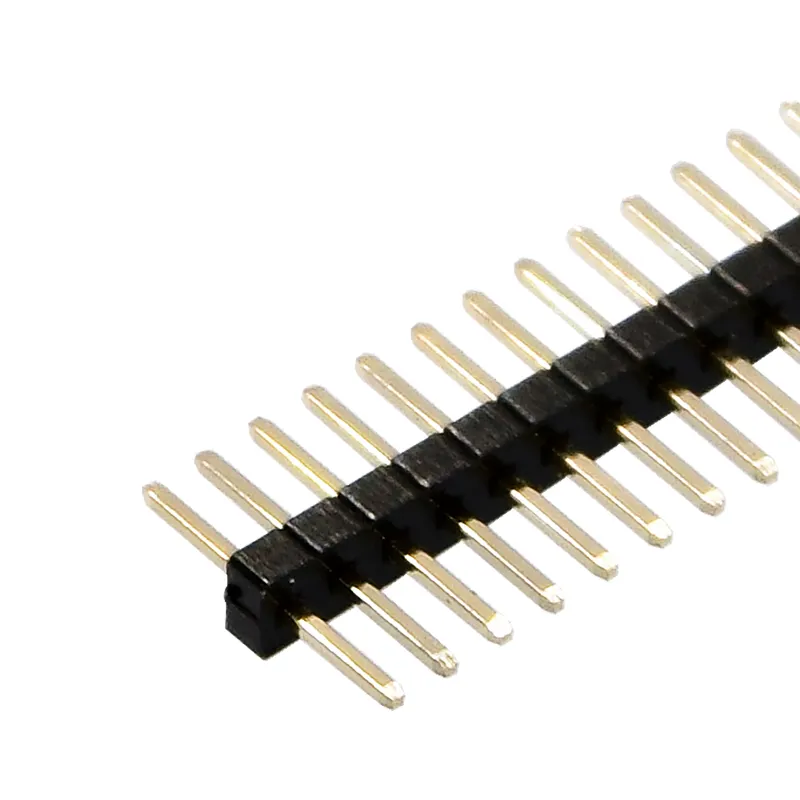 Factory Direct Sale 1.27 Pitch Single Row 180 Degrees Pin Header Electronic Connector