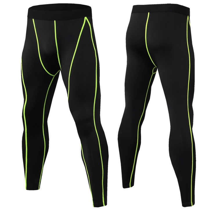 Pantaloni Compressione Uomo - Leggings Sportivi Traspiranti Per Palestra - Foto 12