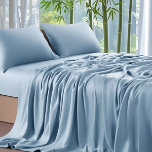 Cloudland 100% tre tấm ga trải giường lụa mềm 100% tre tấm ga trải giường thoáng khí 100% tre tấm ga trải giường Bộ - Product Image 1