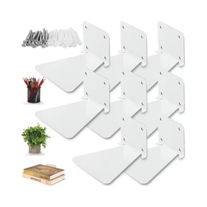 Ağır kitap organizatörleri duvara monte Metal raflar için oda yatak odası kitaplık küçük kitaplık - Product Image 1
