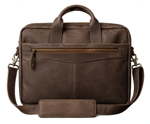 Porte-documents en cuir personnalisé, sac messager vintage pour ordinateur portable, porte-documents de bureau gravé sur mesure, sac de travail pour hommes et femmes - Product Image 1