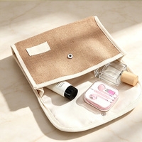 Sac de maquillage écologique en gros avec logo personnalisé, sac de toilette portable, sac cosmétique de voyage pour filles