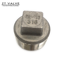 Bouchon vissé à tête carrée en acier inoxydable 1/2 Npt fileté 2 bouchon de raccord de tuyau