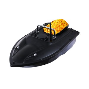 <b>Rc</b> Fishing Bait Boat D13 Single Hopper 54x27x21cm Remote <b>Control</b> Battery Powered One Key Return Black - Product Image 1